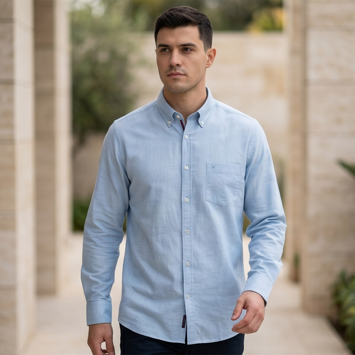 Regular Formal Shirt Grey Long Sleeve
