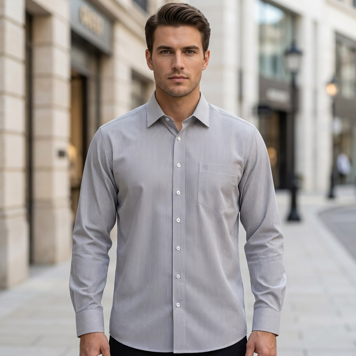 Men Plus Size Formal Shirt