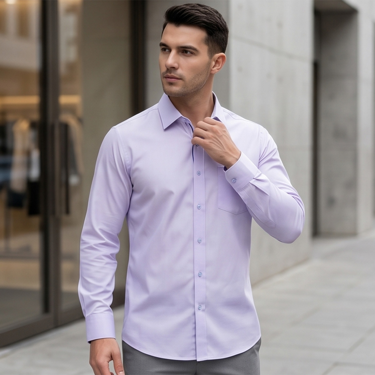 Men Plus Size Formal Shirt