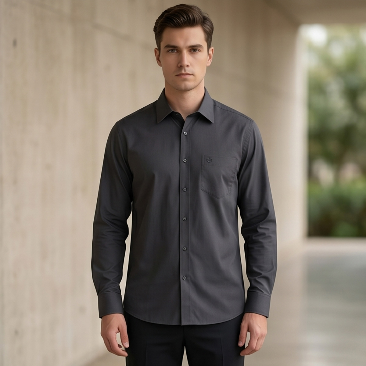 Men Plus Size Formal Shirt