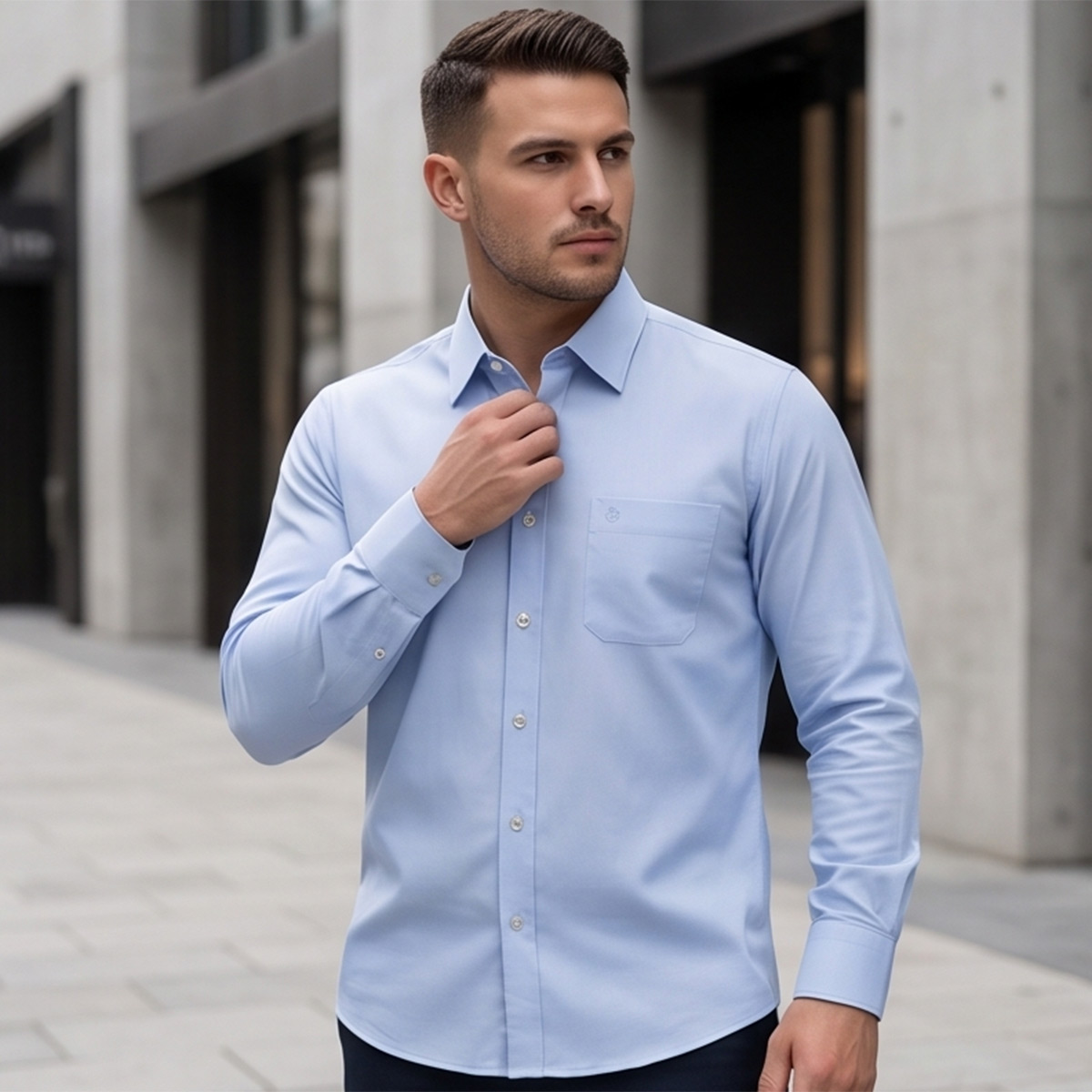 Men Plus Size Formal Shirt