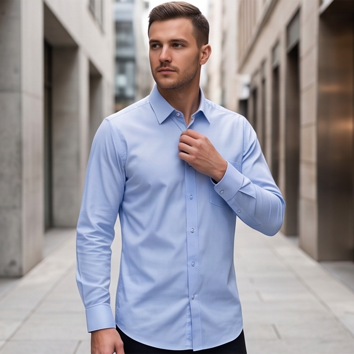 Men Plus Size Formal Shirt