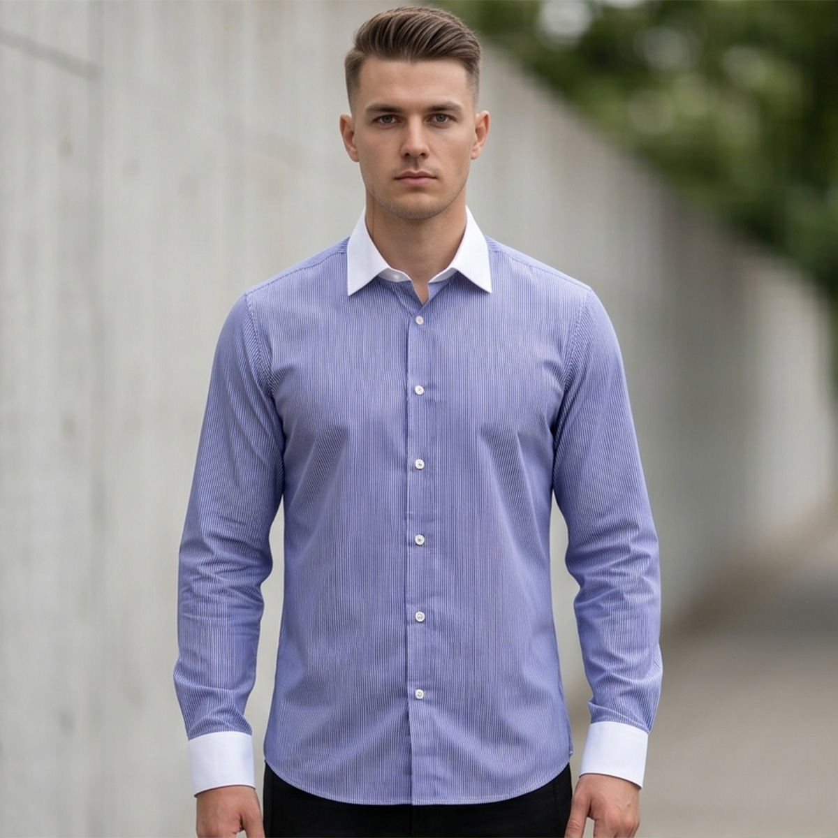 Men Printed Formal Shirt Long Sleeve