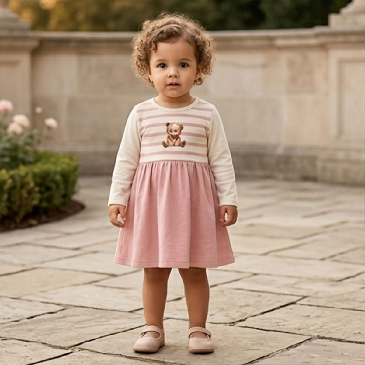 Girls Cotton Dress Long Sleeve
