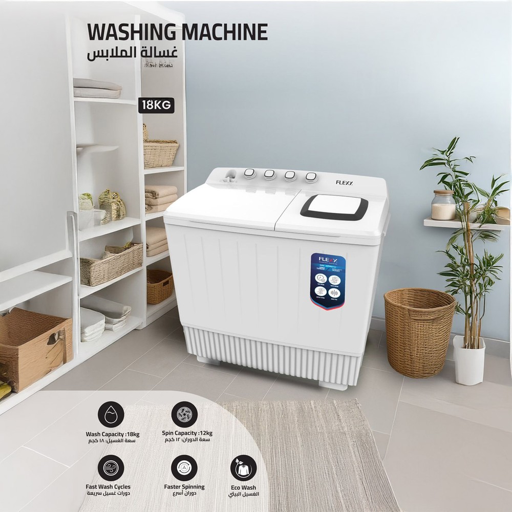Semi-Automatic Washing Machine 18kg