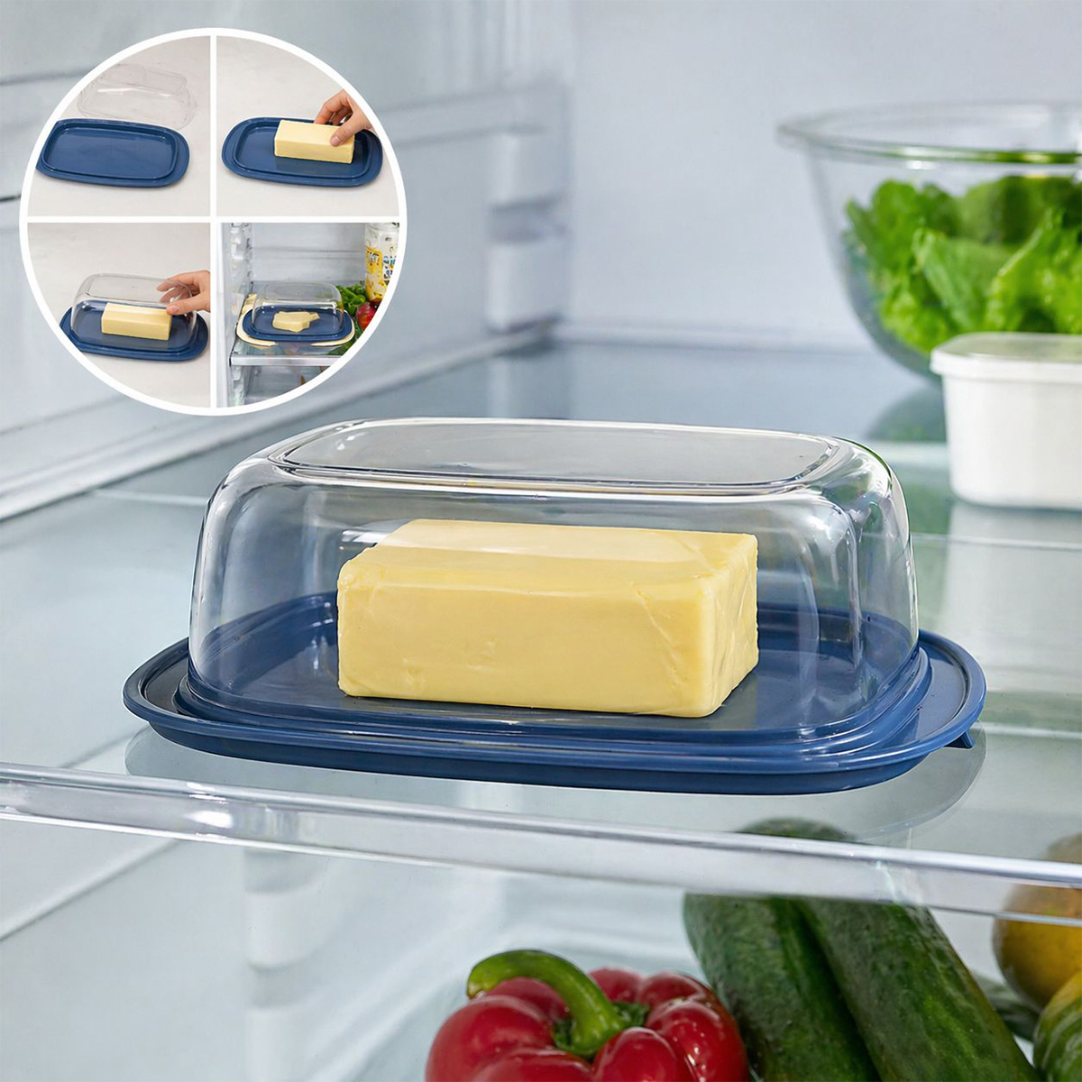 Colorful Covered Butter Dish