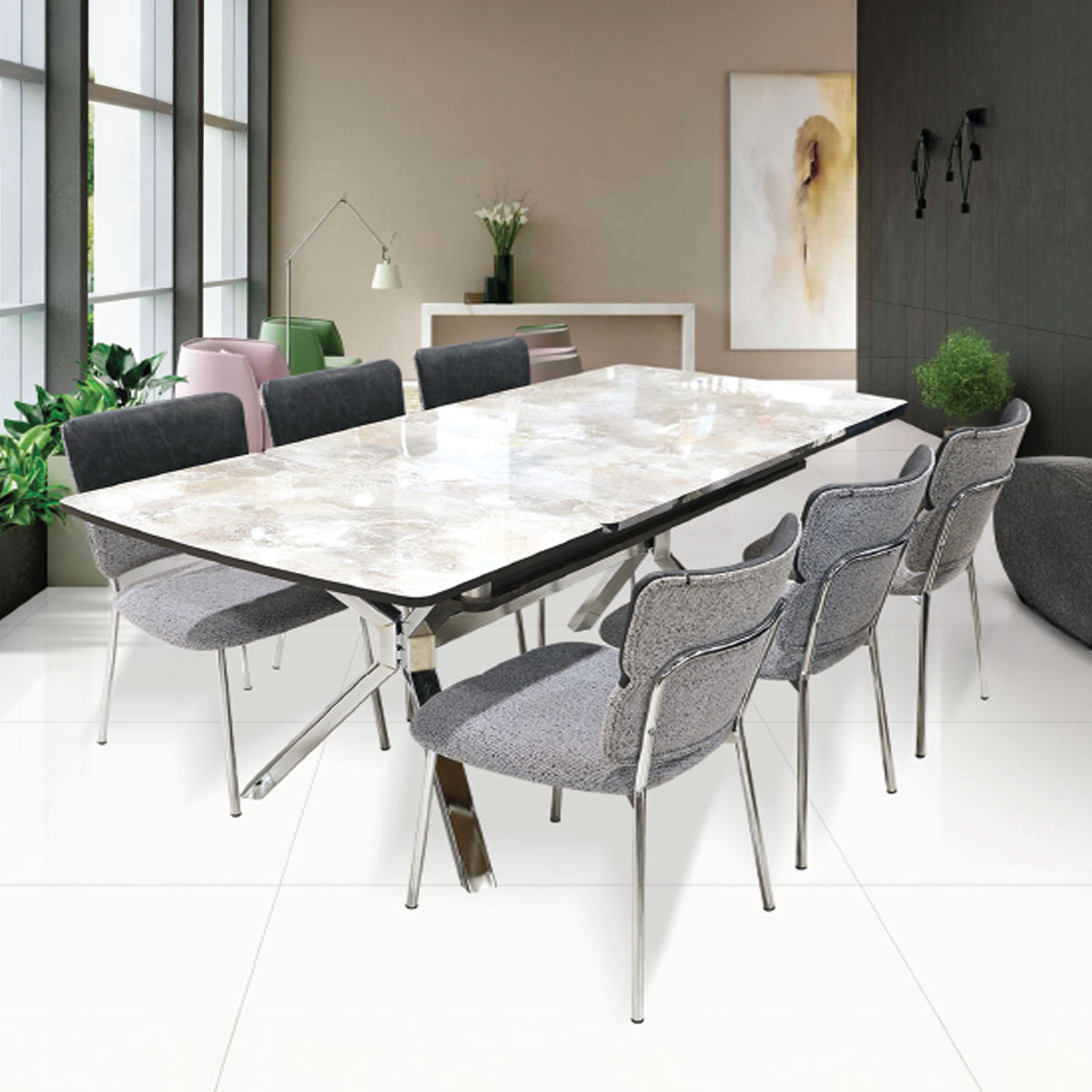 ES170 Dining Table Set 1+6