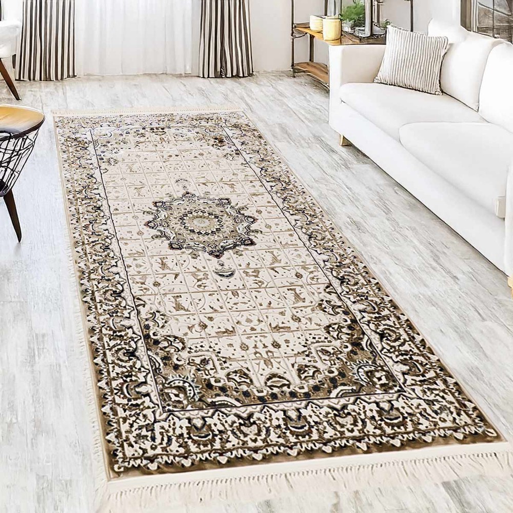 Kashan Rug Cream Beige 200x300