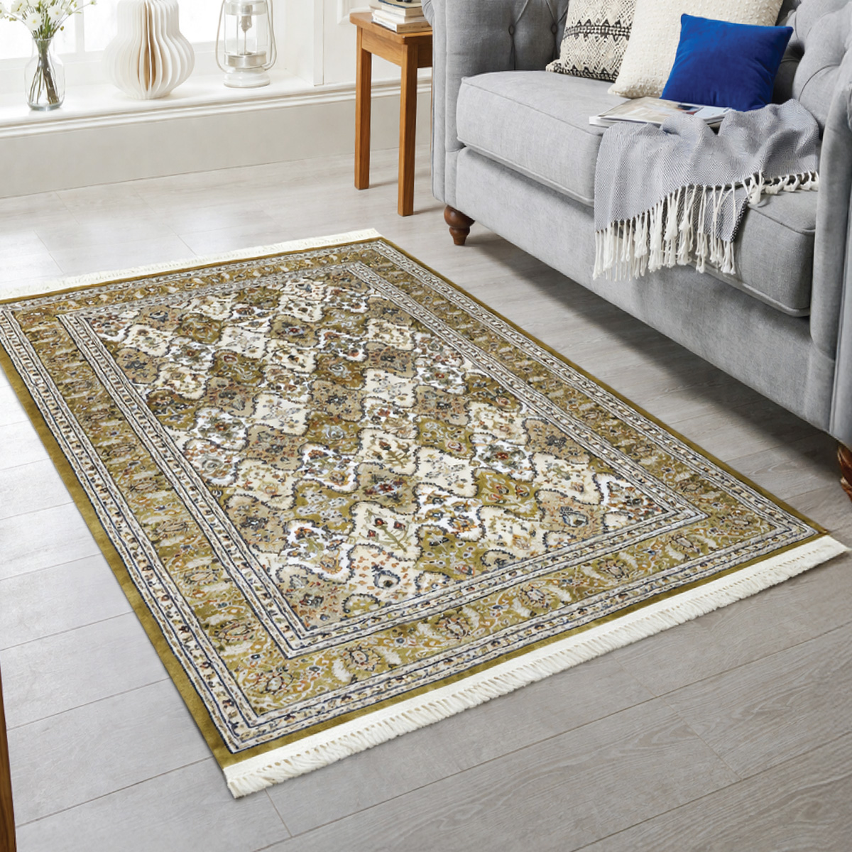 Kashan Rug Beige 100x200