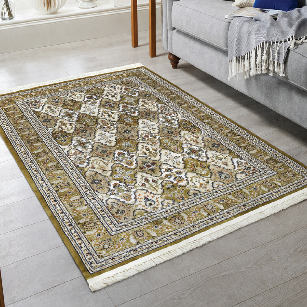 Kashan Rug Beige Beige 250x350