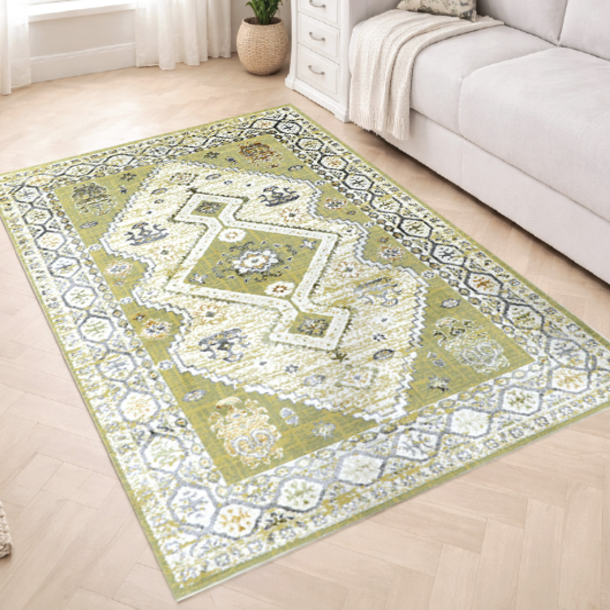 Athena Rug Cream Yellow 200x