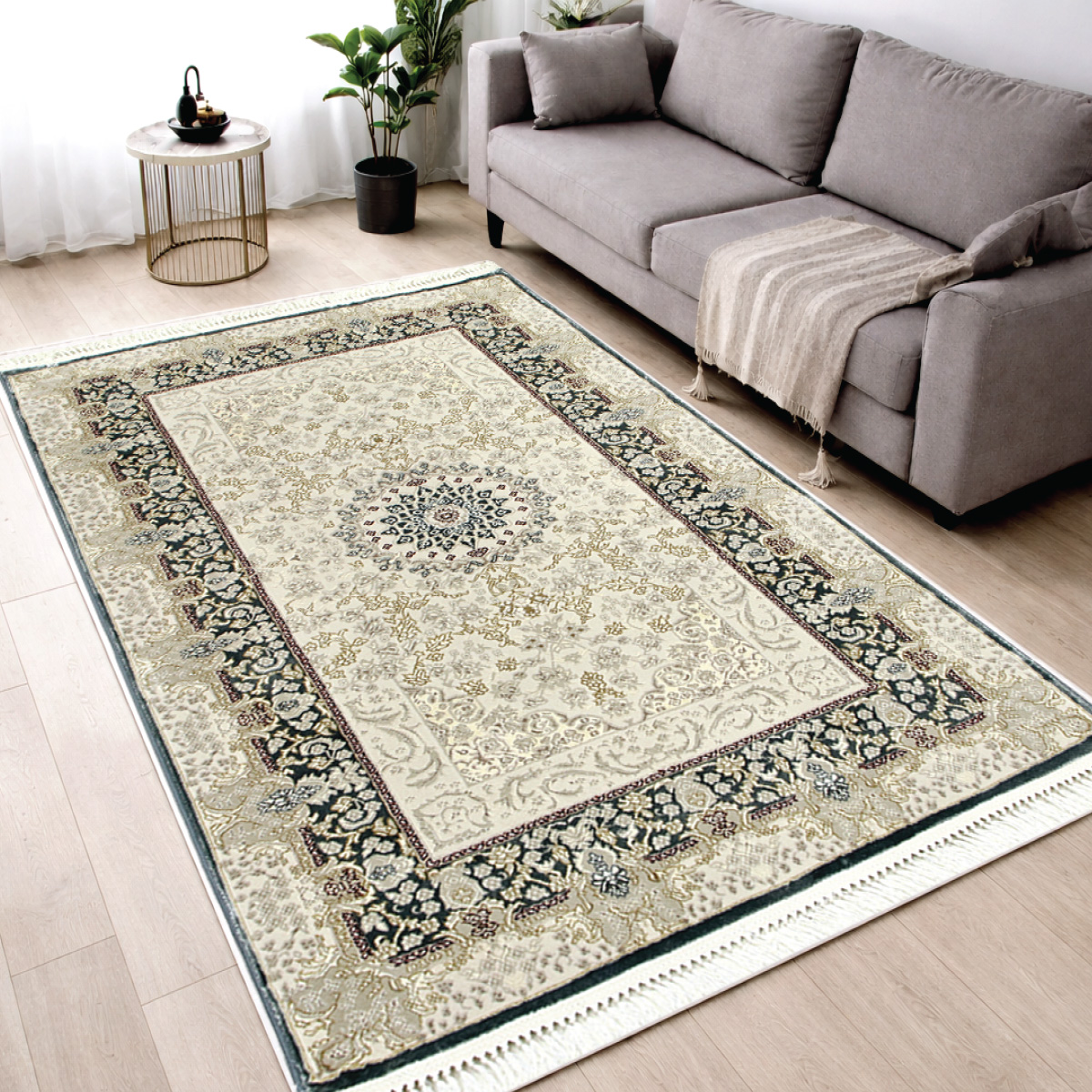 Pasin Rug Cream Blue 160x230