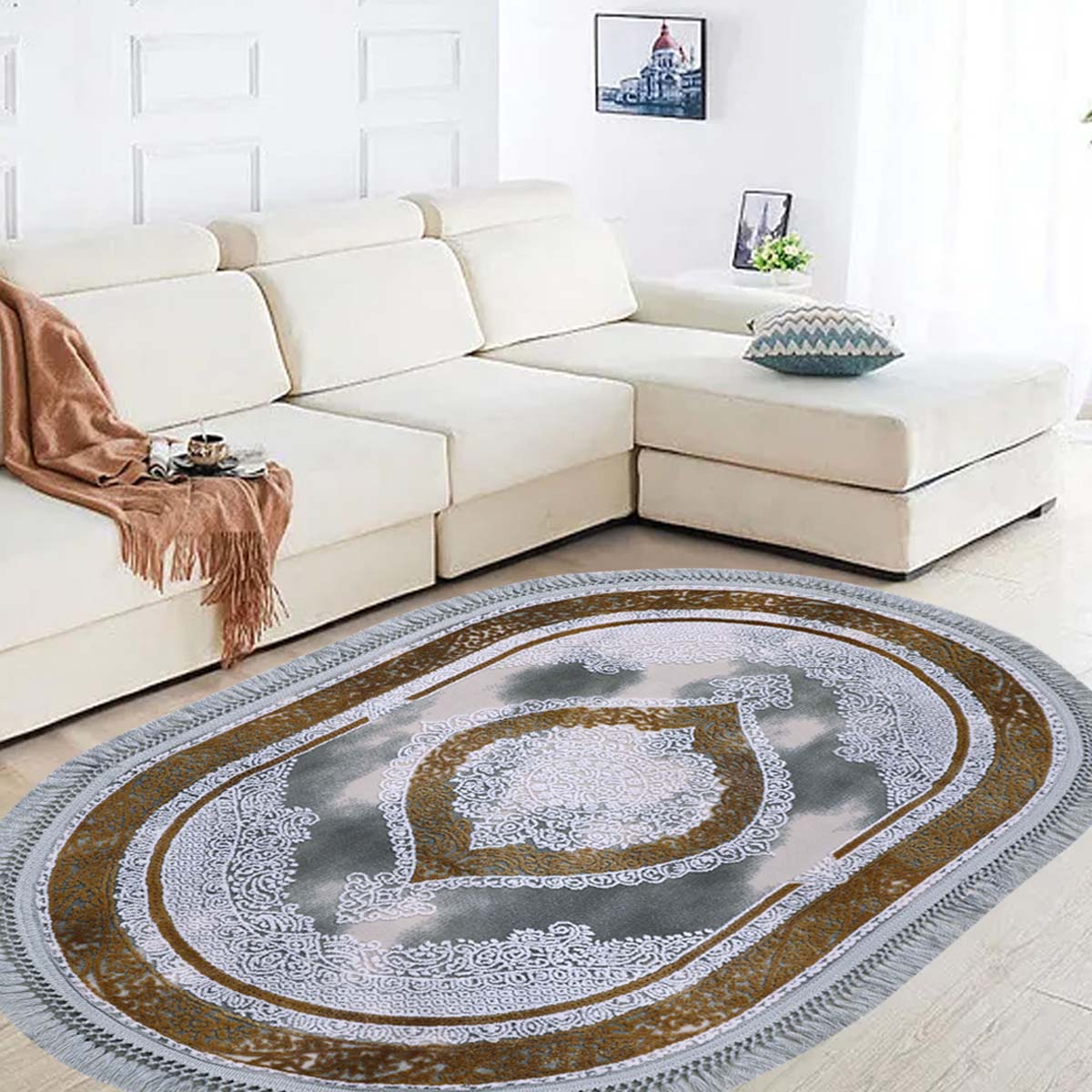 Blossom Rug Beige Yellow 80x120