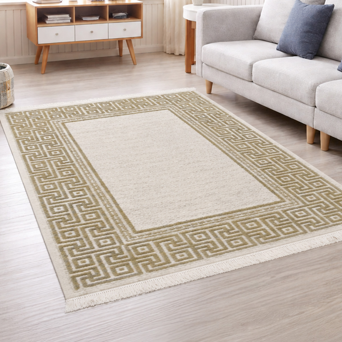 Taboo Runner Light Grey Gold 100x500