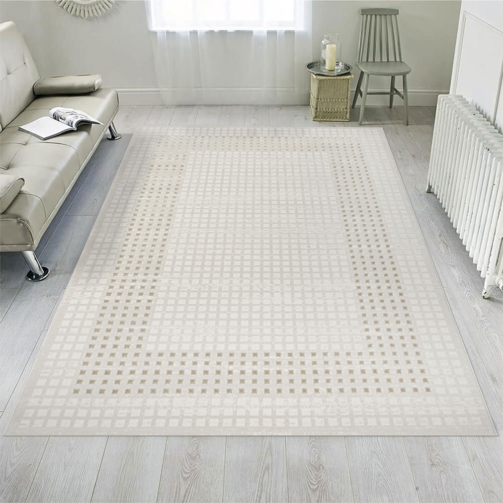 Flora F332A Cream/Gold Carpet 100x200cm