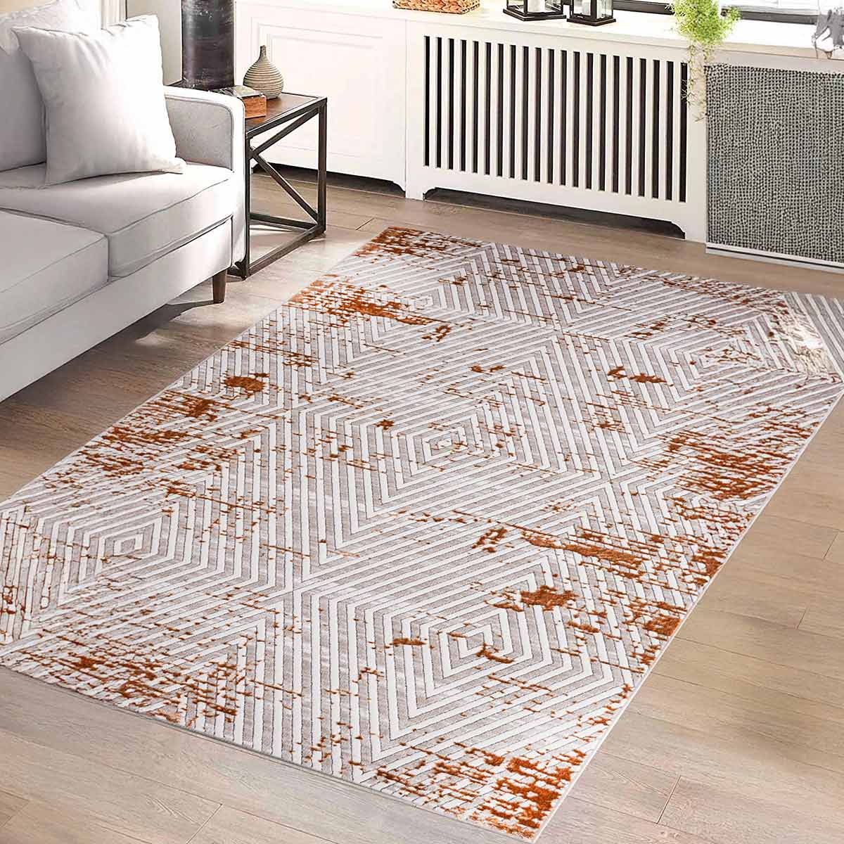 Superno 07802A Beige/Gold Carpet 100x200cm