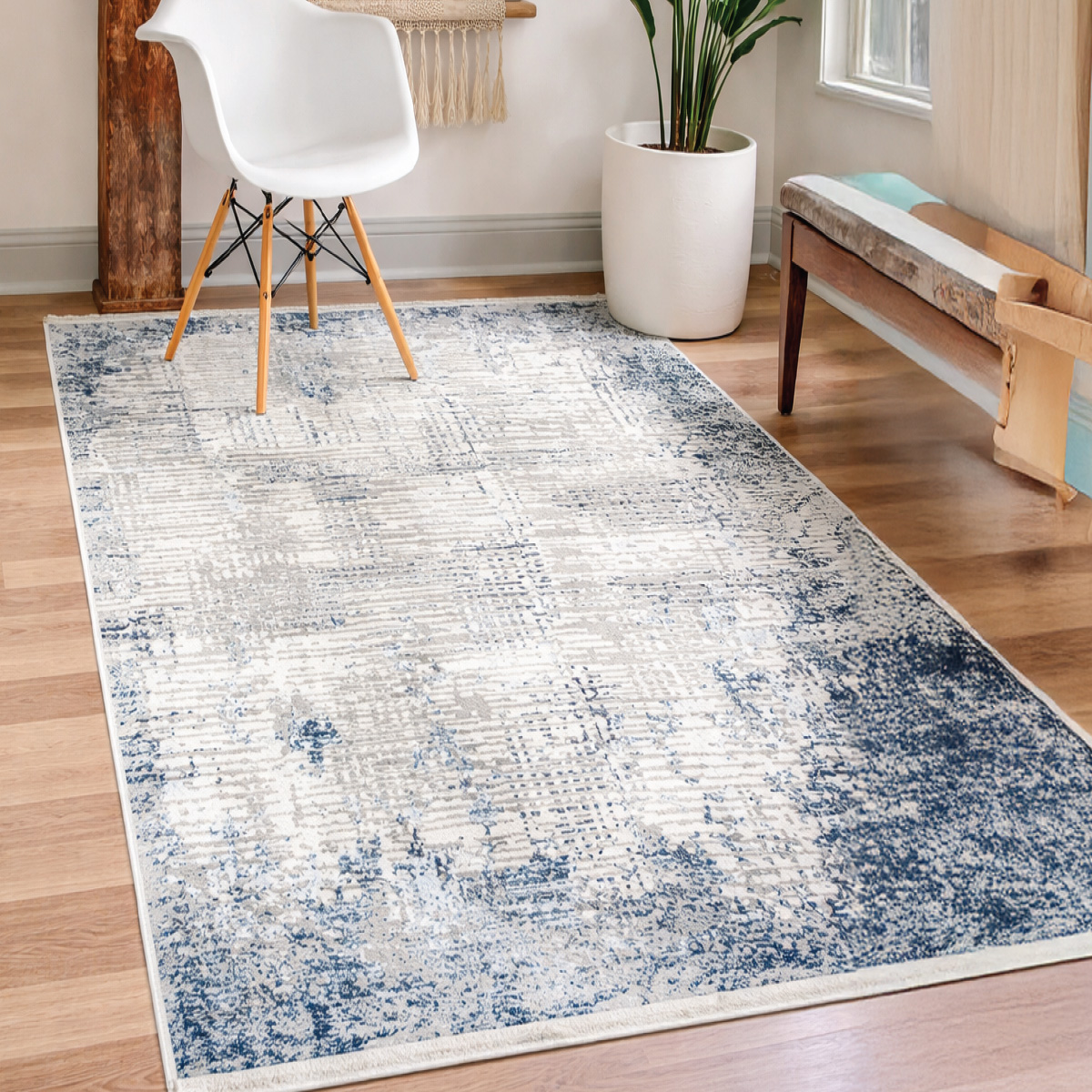 Luna Rug Cream Blue 150x230