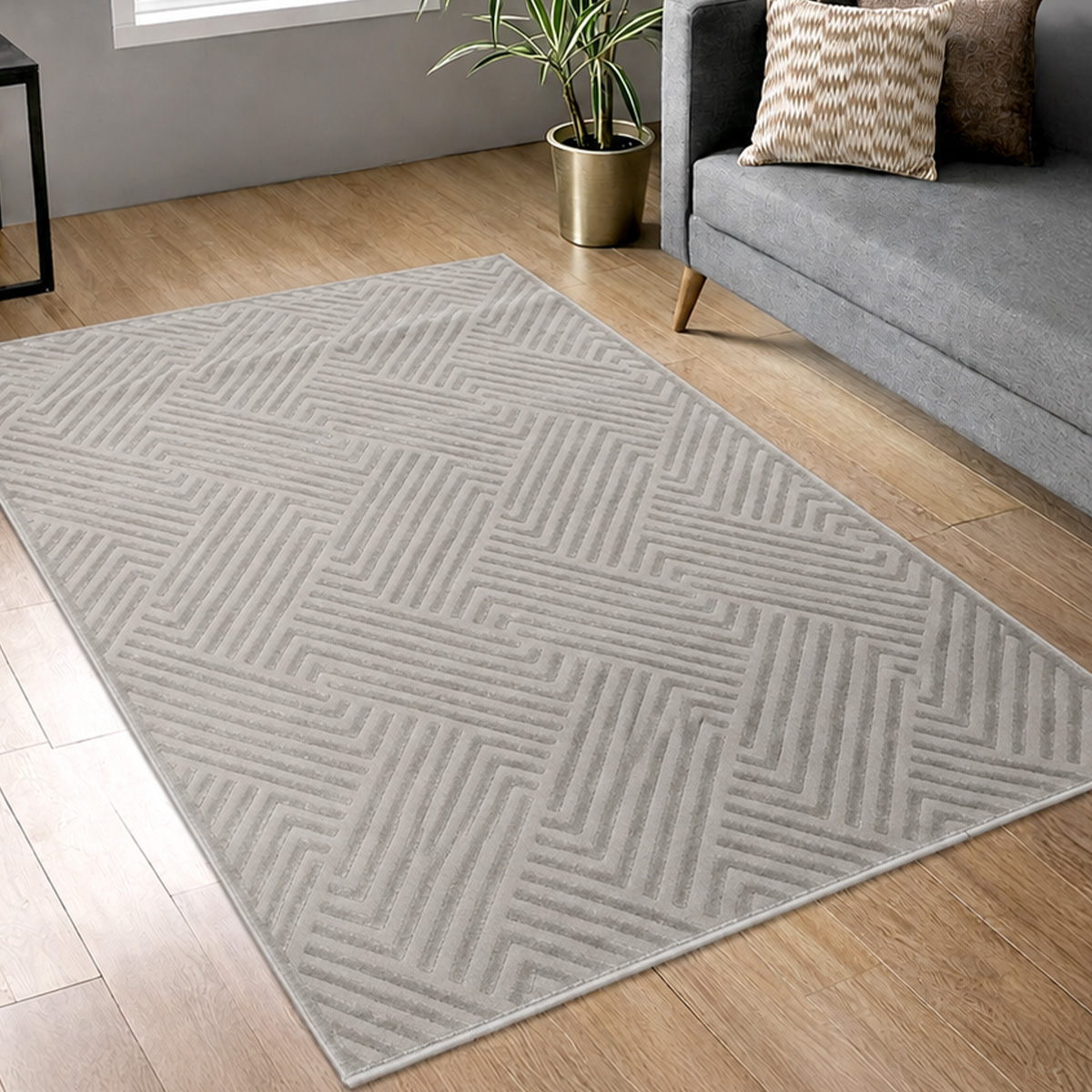 Sunset Rug Grey Grey 120x180