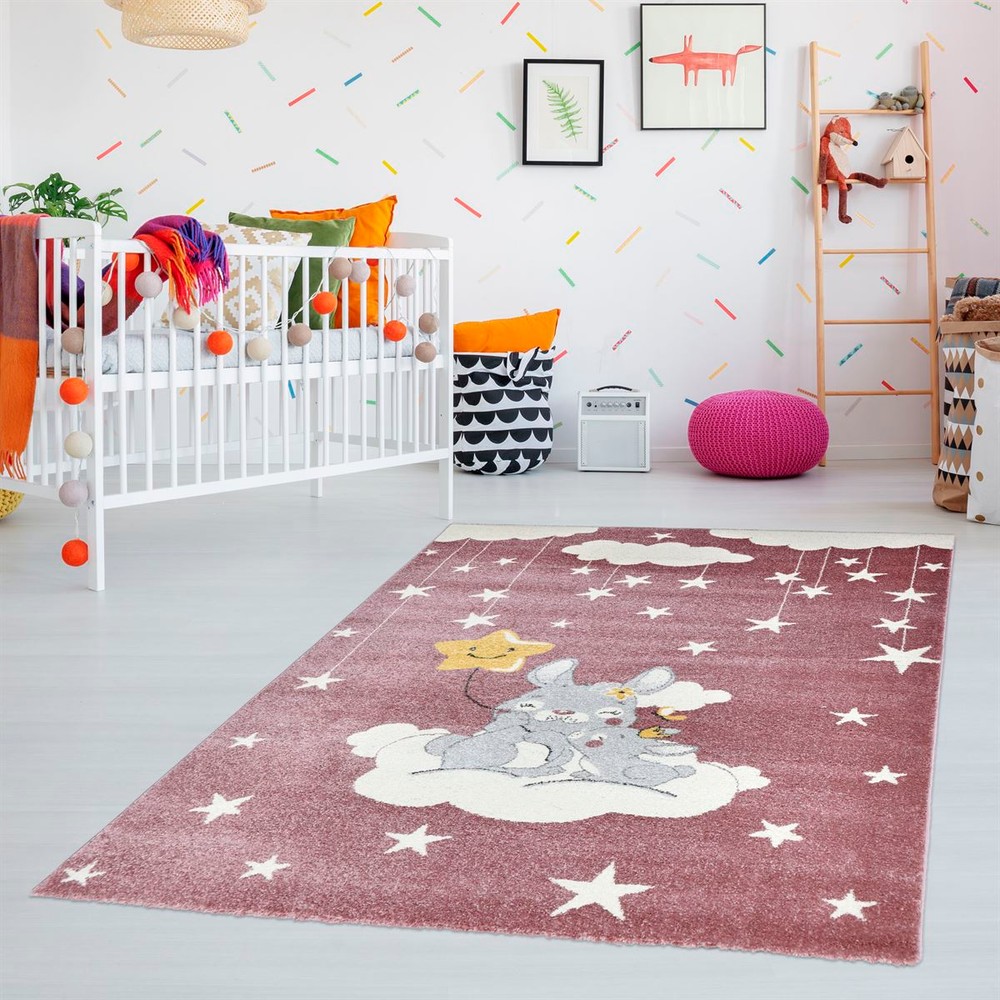 Fuly 5078A Pink/Cream Carpet 150x230cm