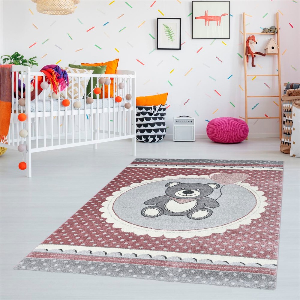 Fuly 8714A Pink/Grey Carpet 200x300cm