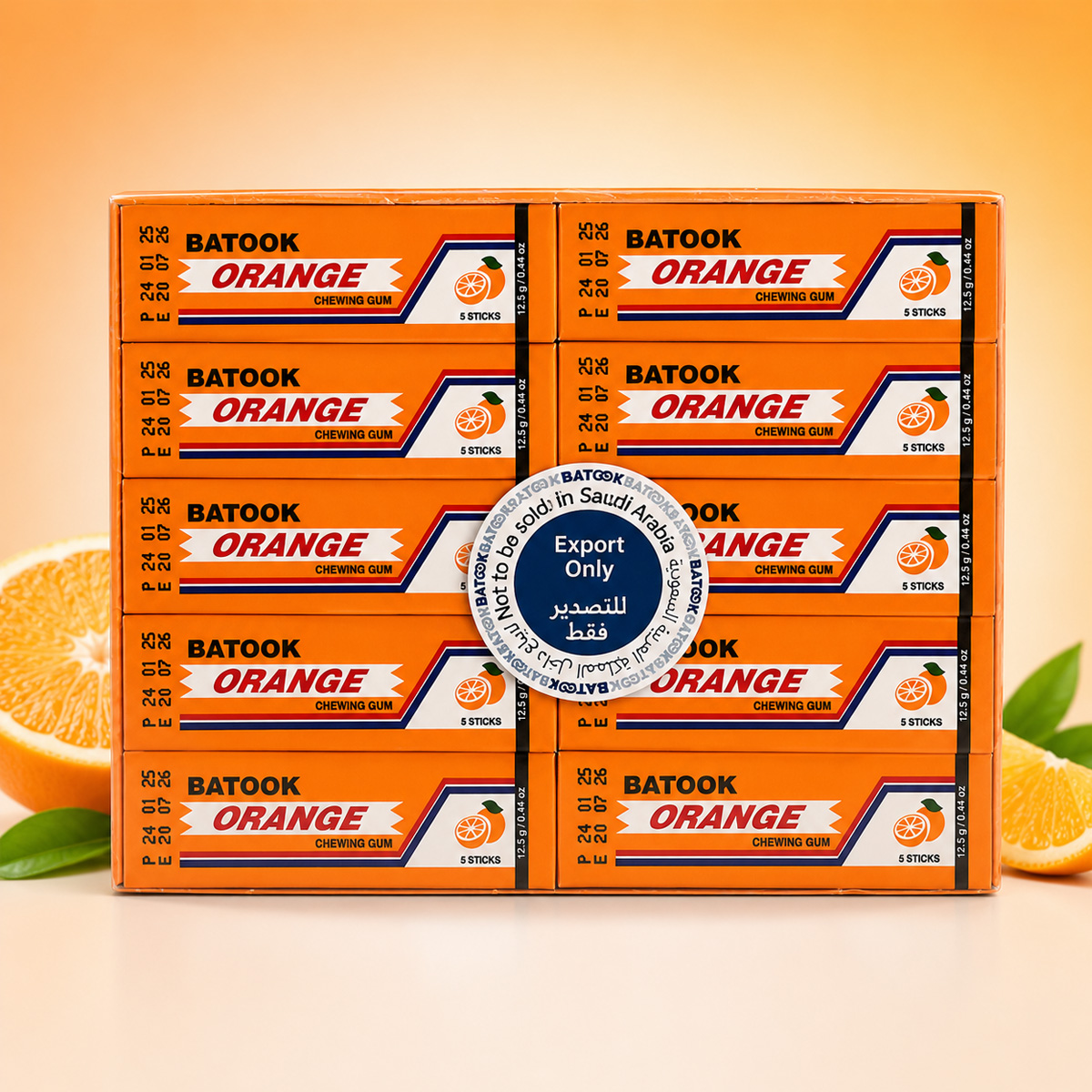 Batook Orange Chewing Gum 20x12.5g Pack