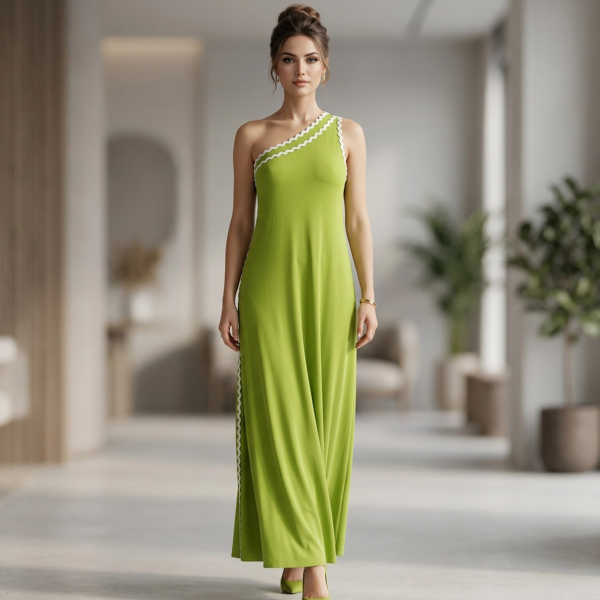 Ladies Long Dress Sleeveless