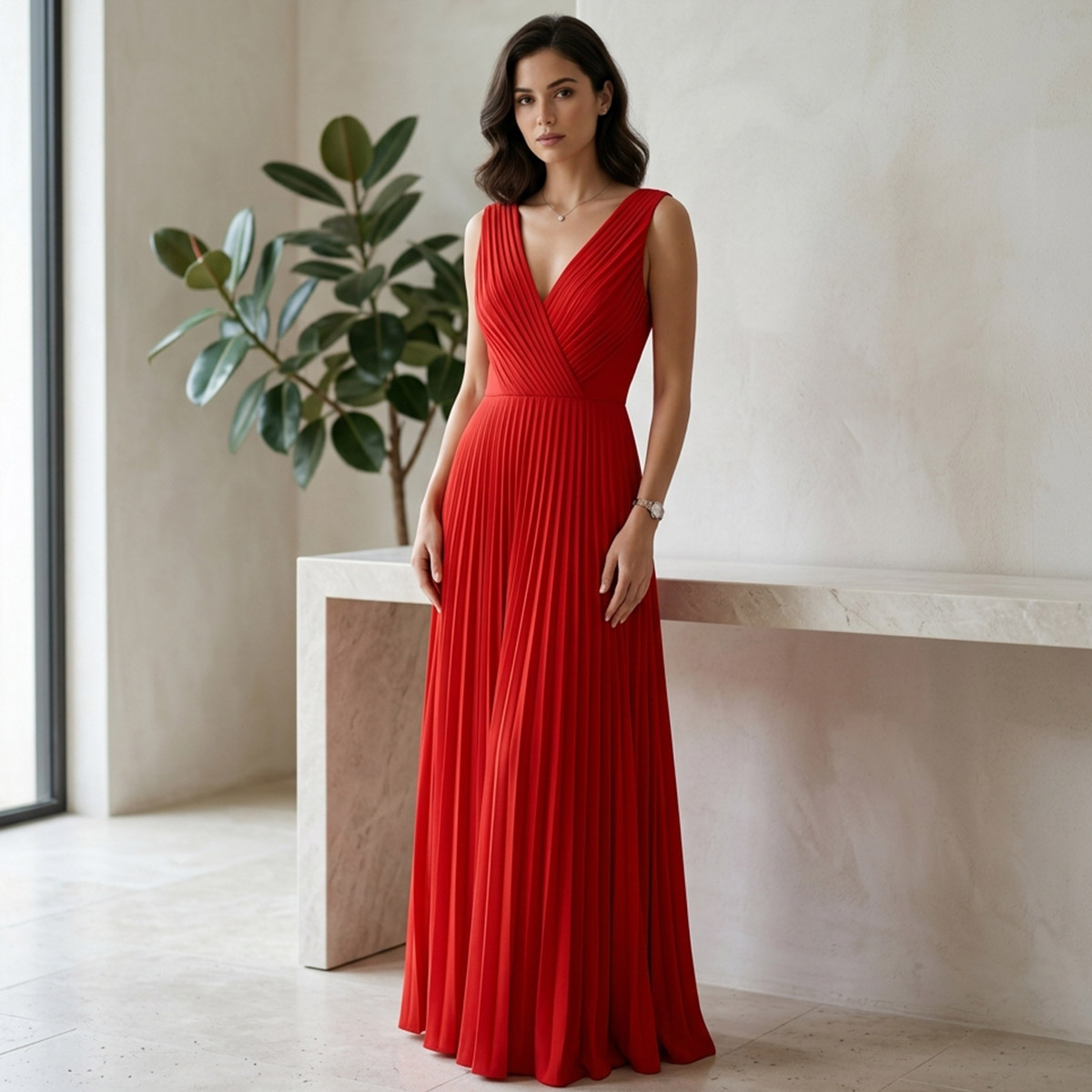 Ladies Casual Long Sleeveless Dress