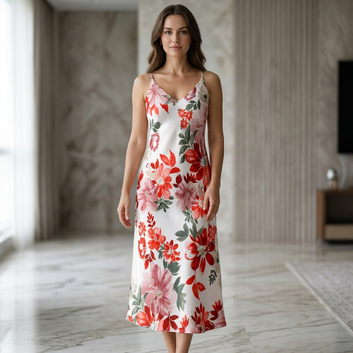 Ladies Long Dress Sleeveless