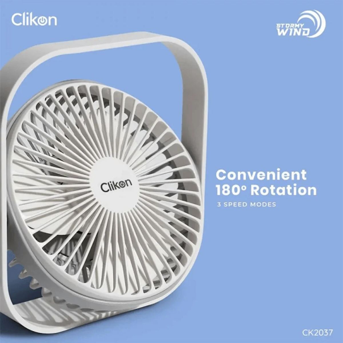 Clikon Rechargeable Fan 6 Inch