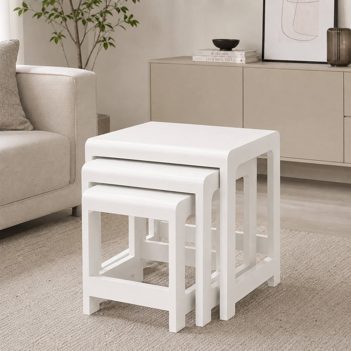 Modern Nesting Table Set 3 Piece
