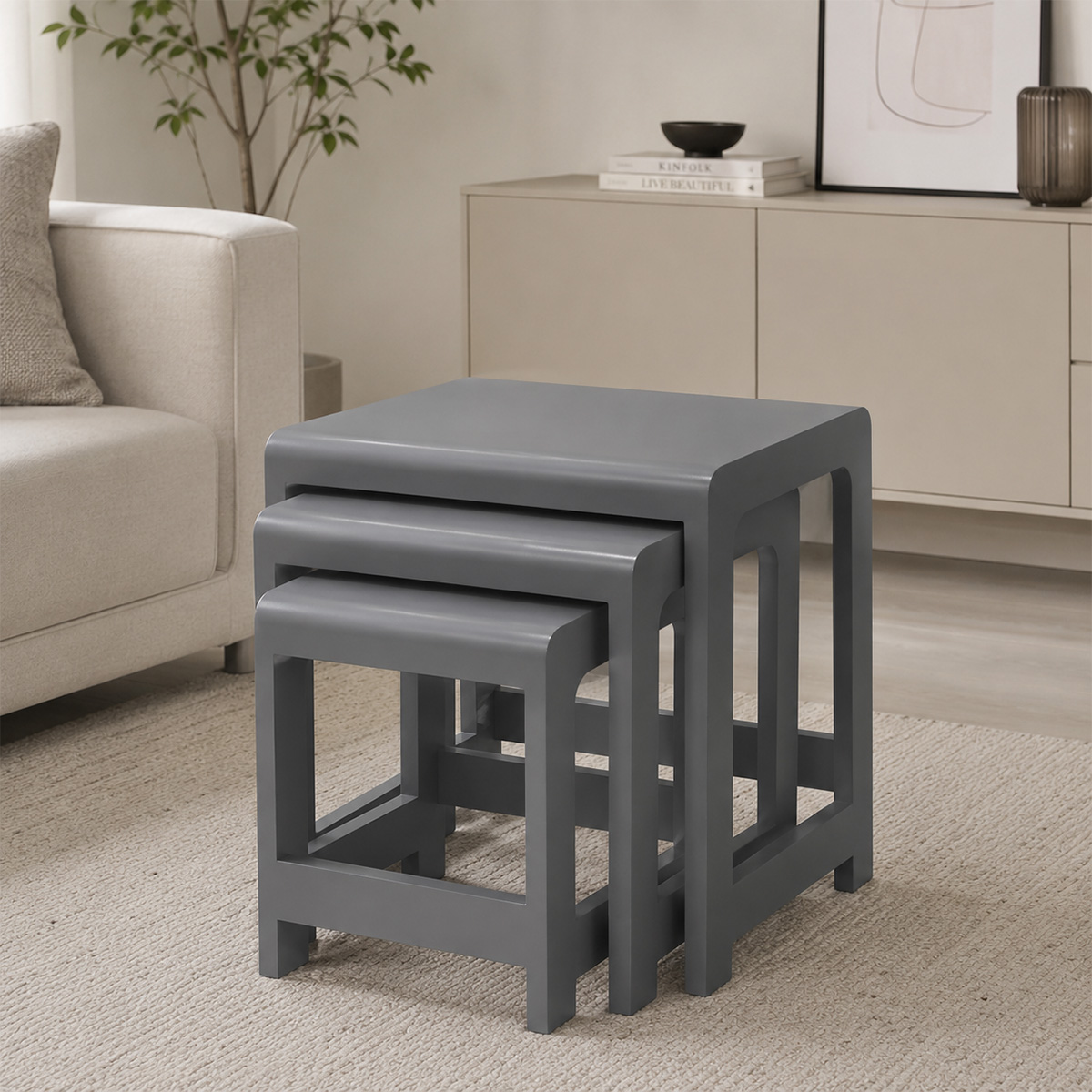 Modern Nesting Table Set 3 Piece