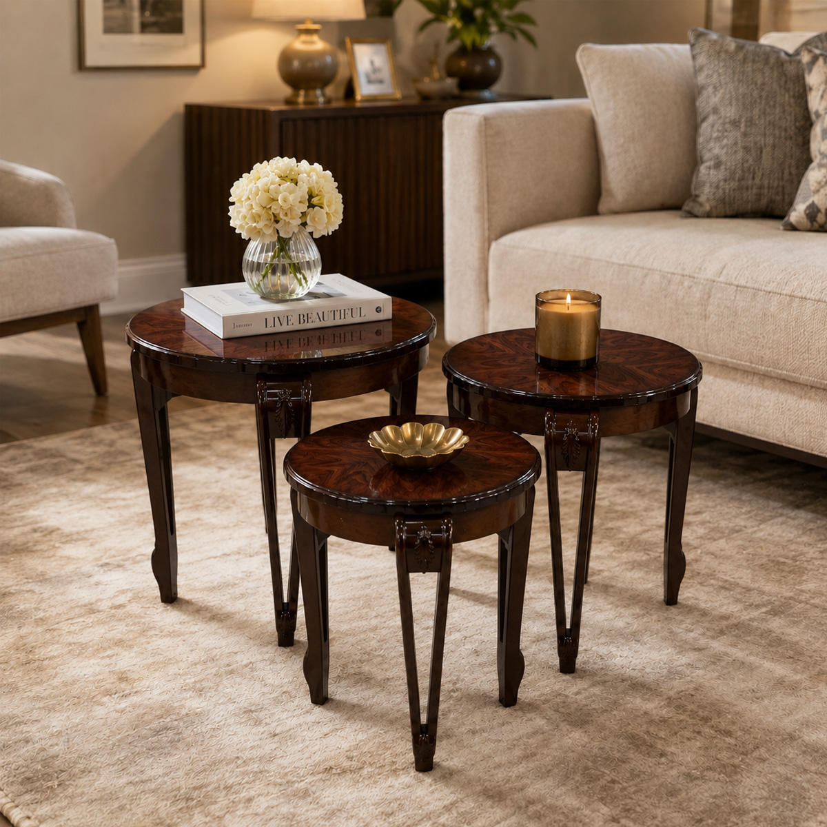 Classic Nesting Table Set 3 Piece