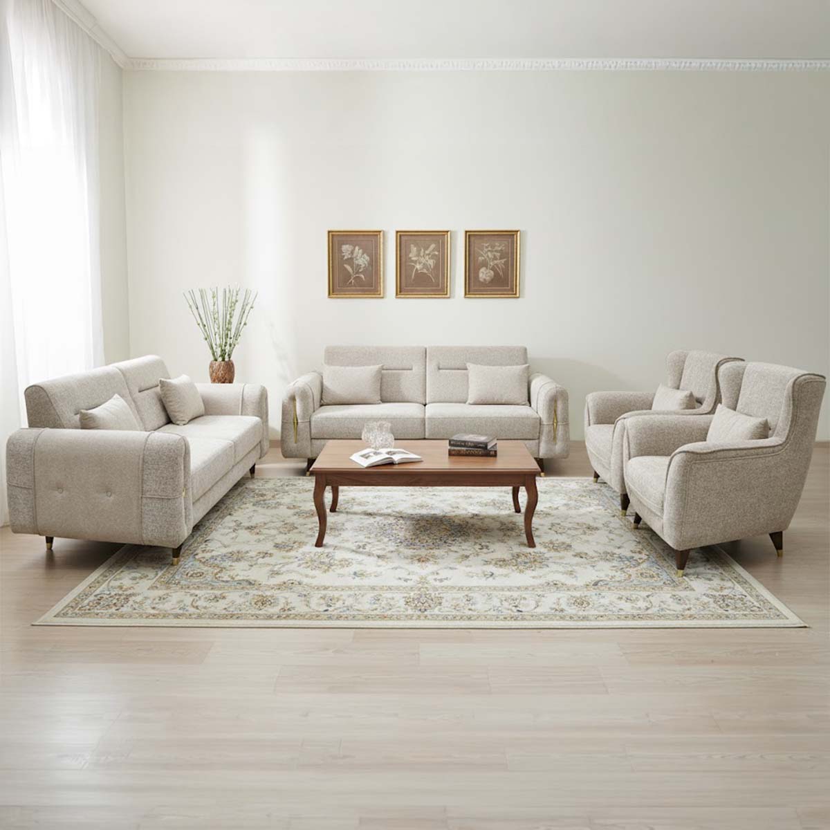Tuxido Modern Sofa Set 3+3+1+1