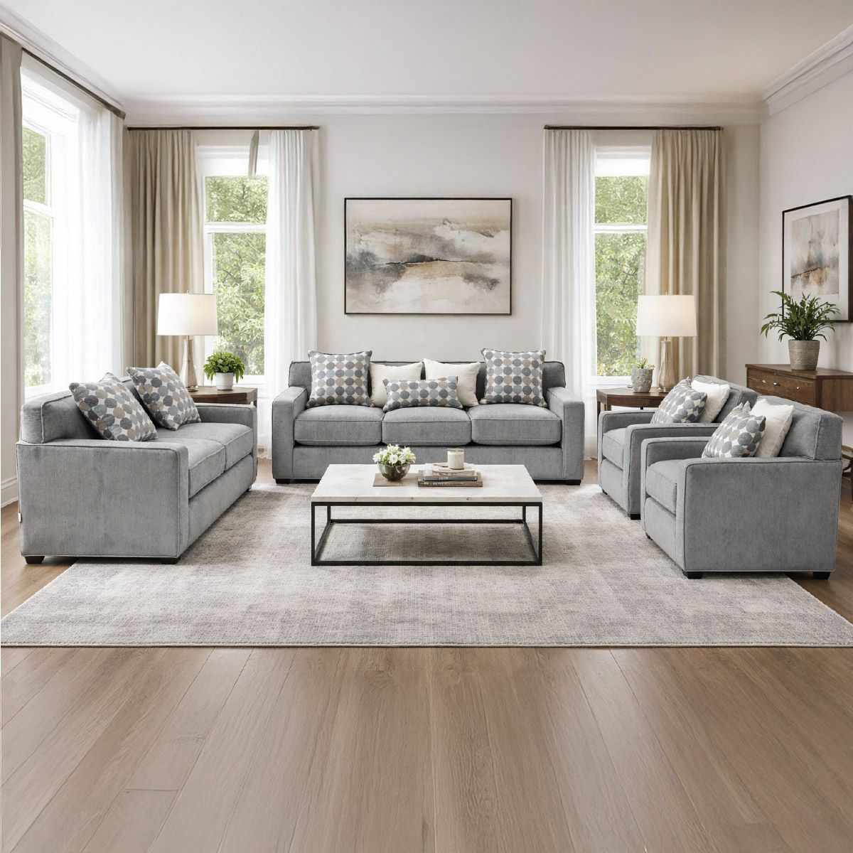 Flora Sofa Set 3+2+1+1