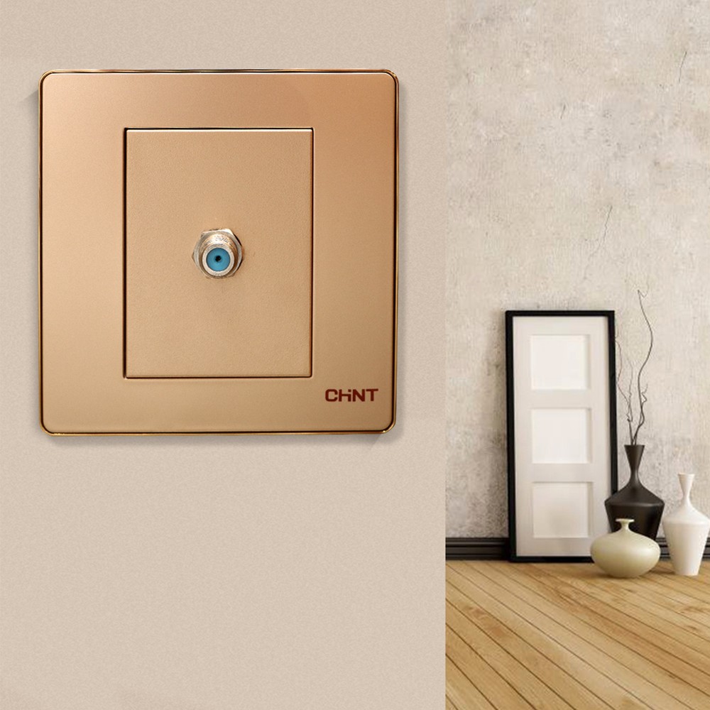 1 Gang Satellite Socket Gold