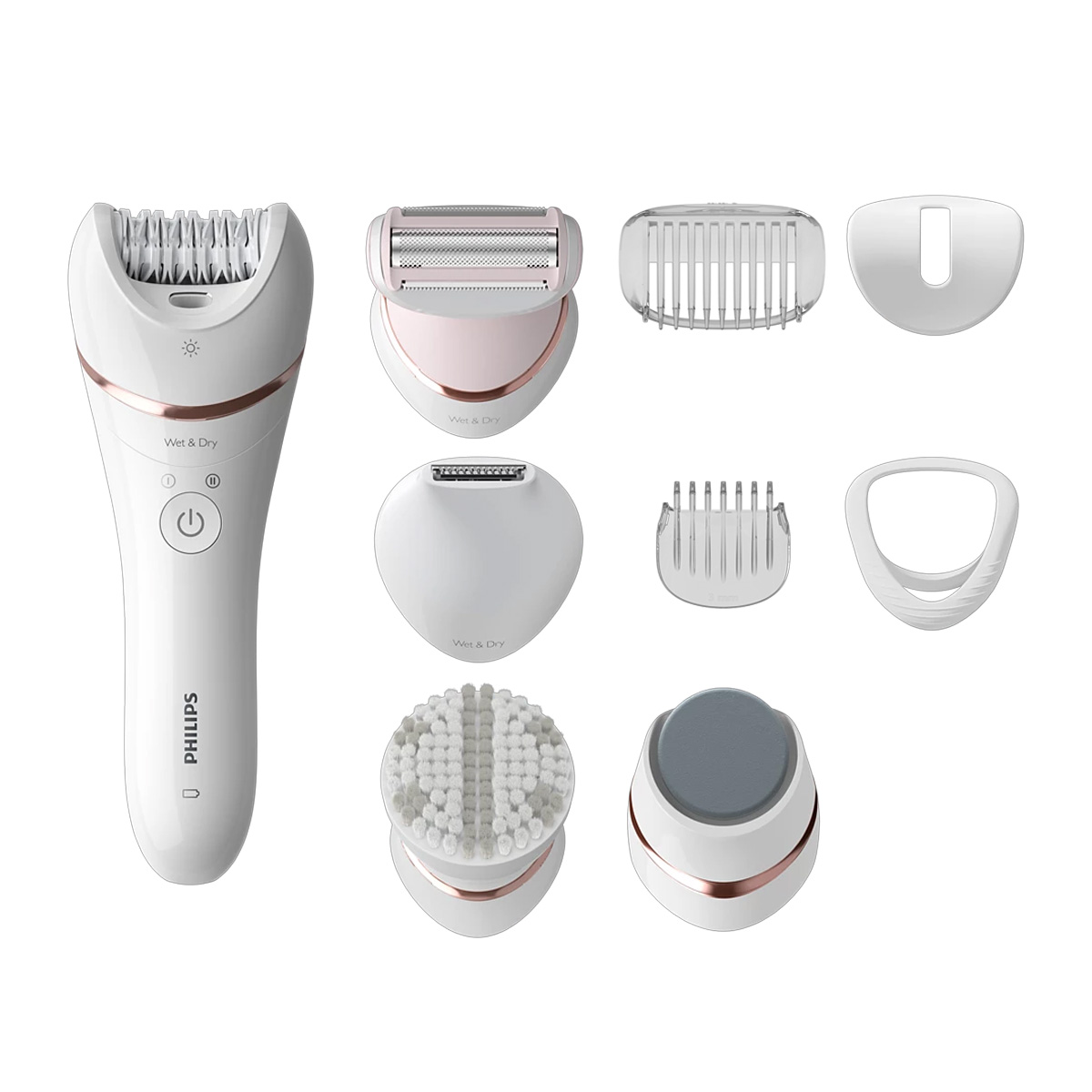 Philips Wet & Dry Epilator with 9 Attachments