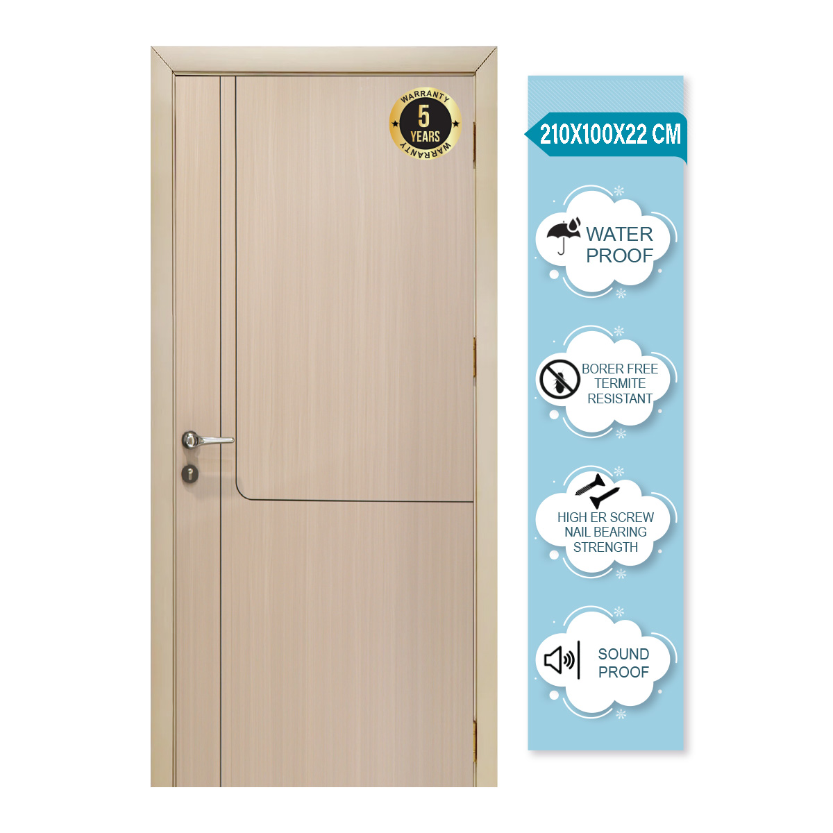 WPC Door Set 210x80x22