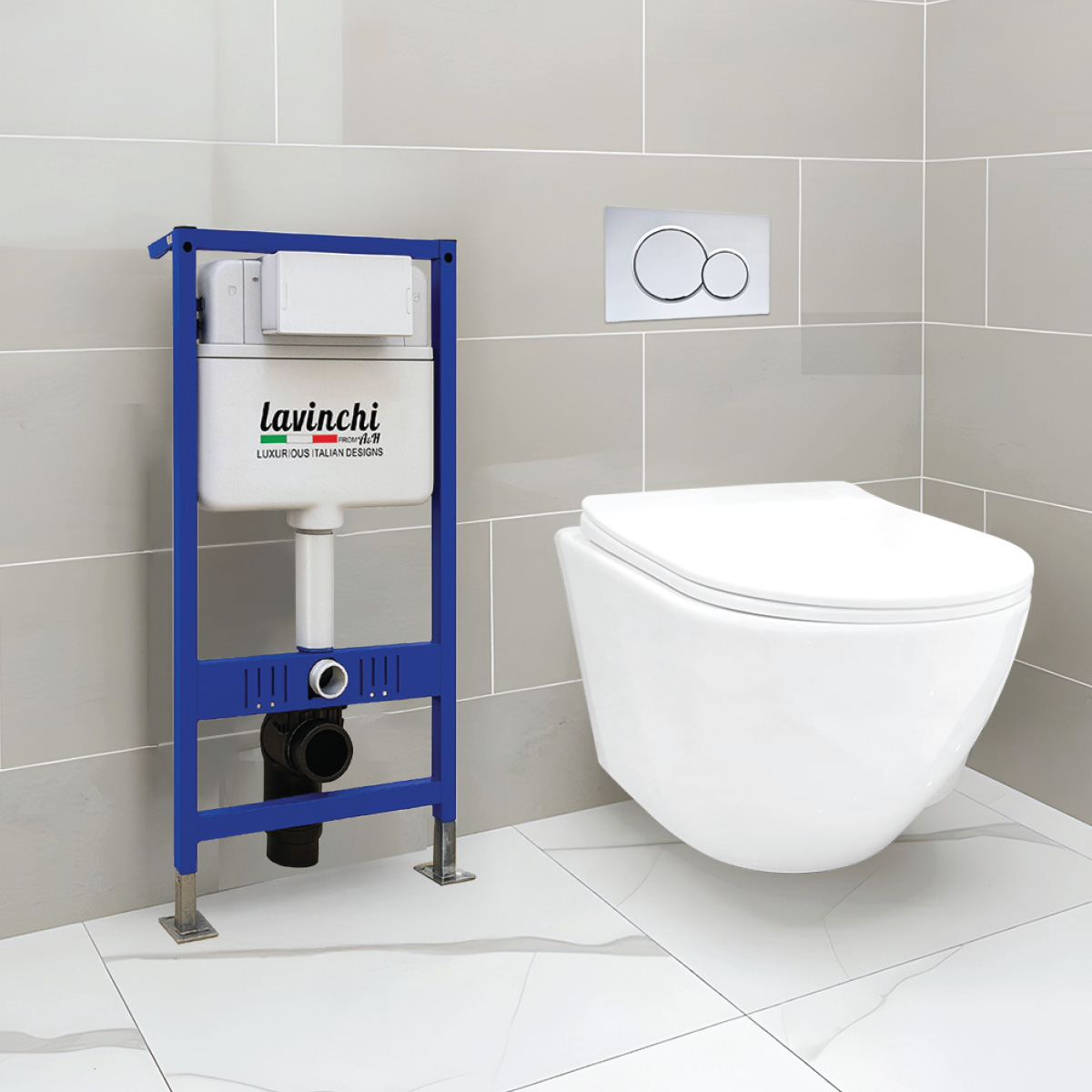 Lavinchi Luxurious Italian Design Concealed Tank & Water Closet