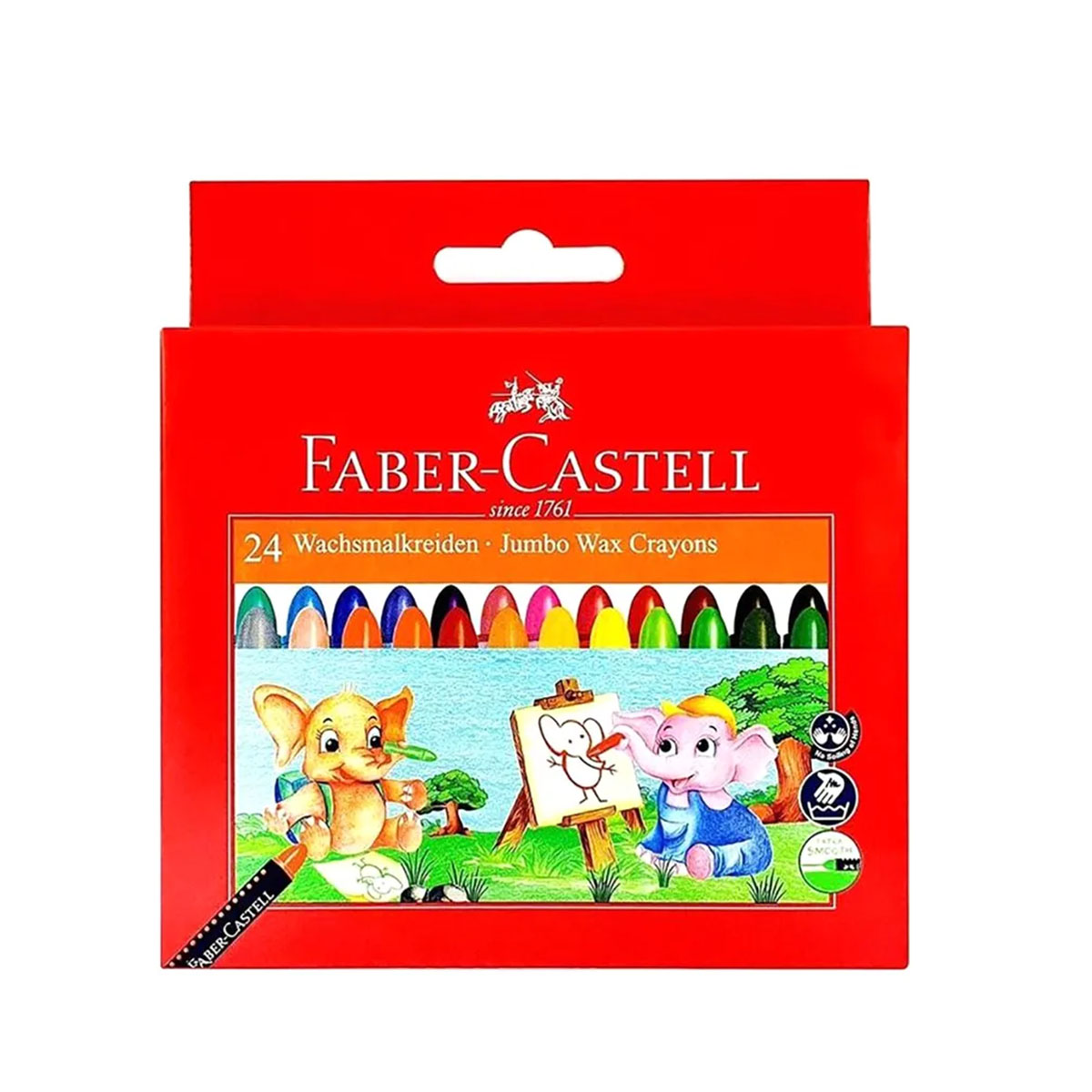 Faber-Castell Jumbo Wax Crayons 24 Colors