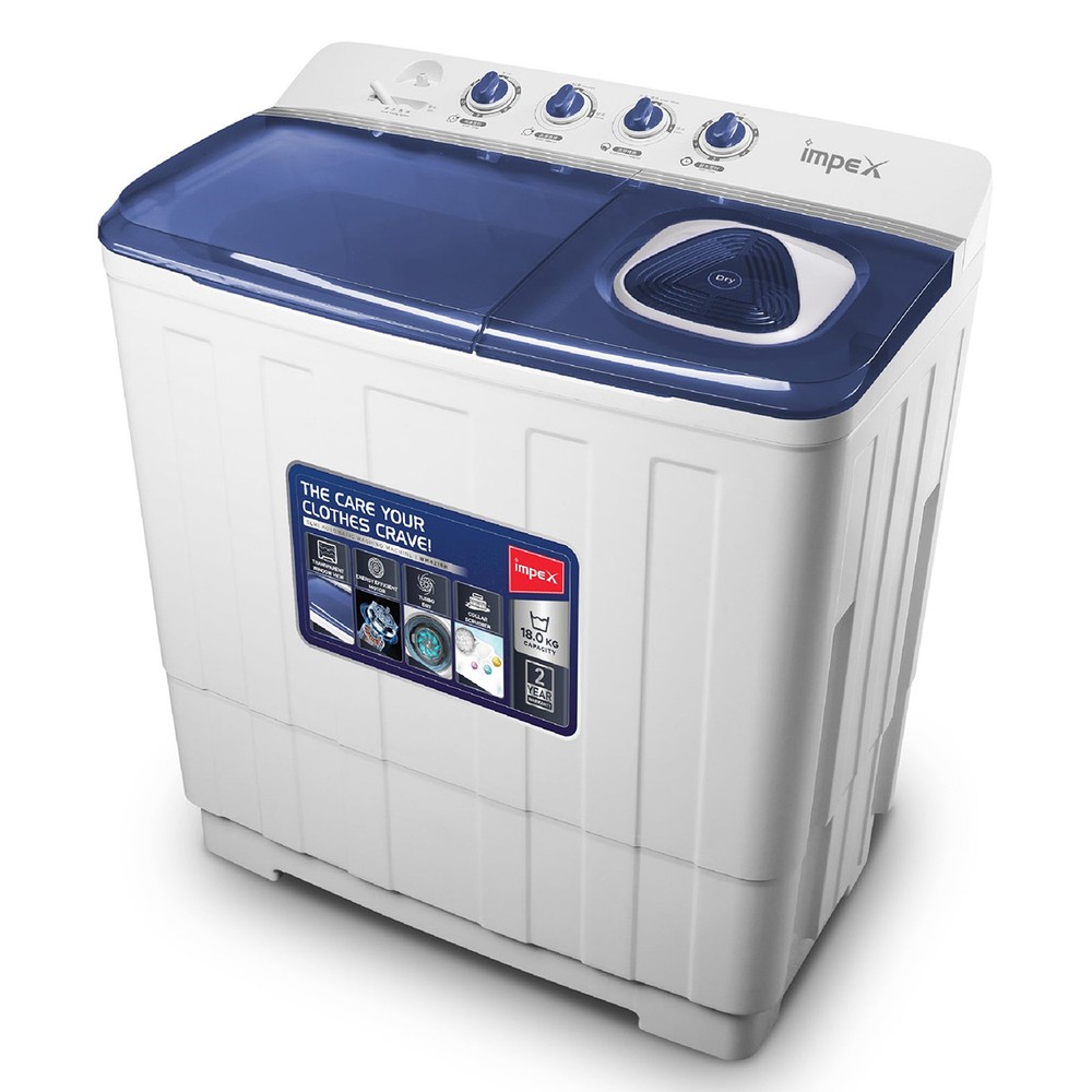 Impex Semi-Automatic Washing Machine 18kg