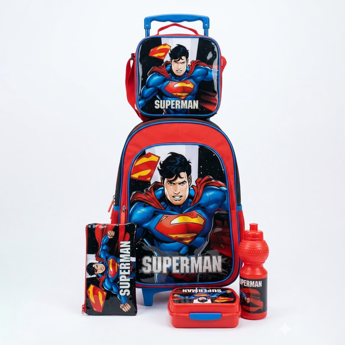 Superman Trolley Bag 5 in 1 Set