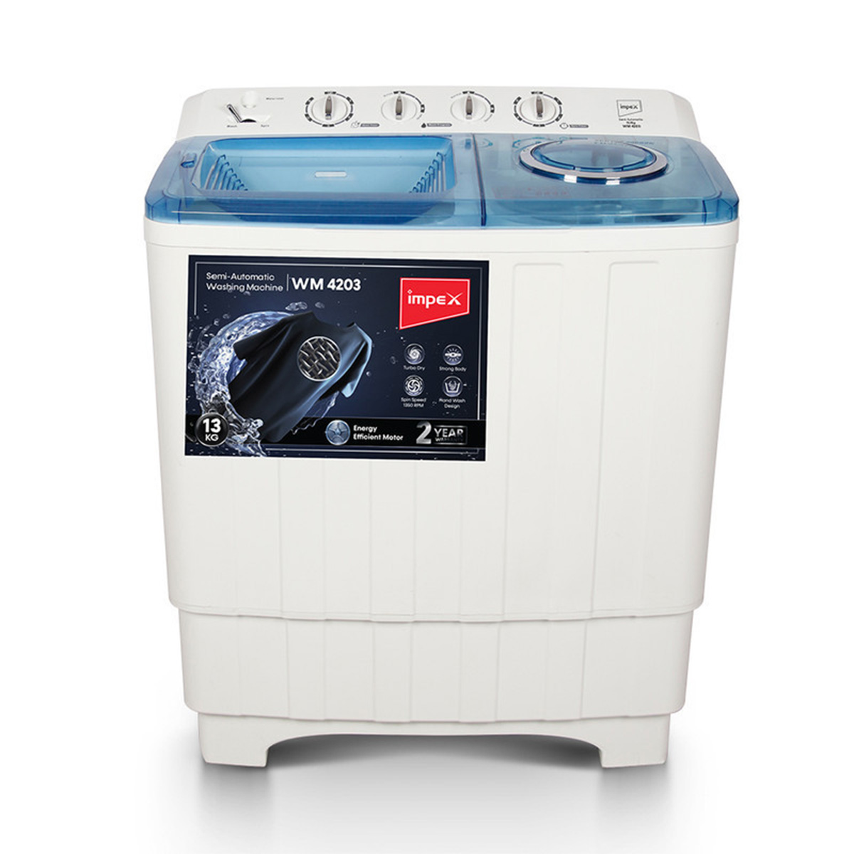 Impex Semi-Automatic Washing Machine 13kg