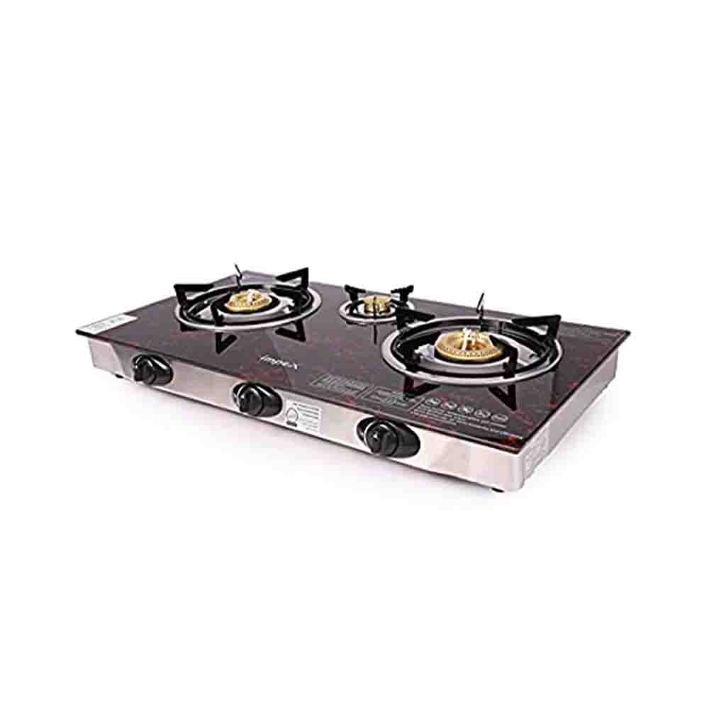 Impex Glass 3 Burner LP Gas Stove